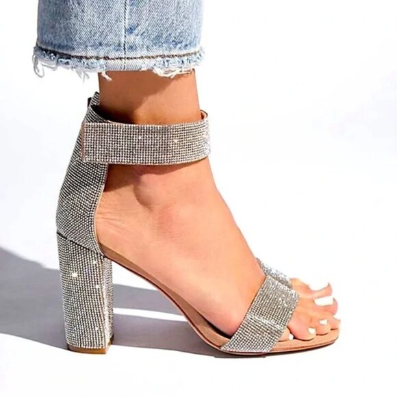 Jeffrey Campbell Lindsay Crystal Rhinestone Sparkle And Shine Heels Size 6.5 - Picture 12 of 12